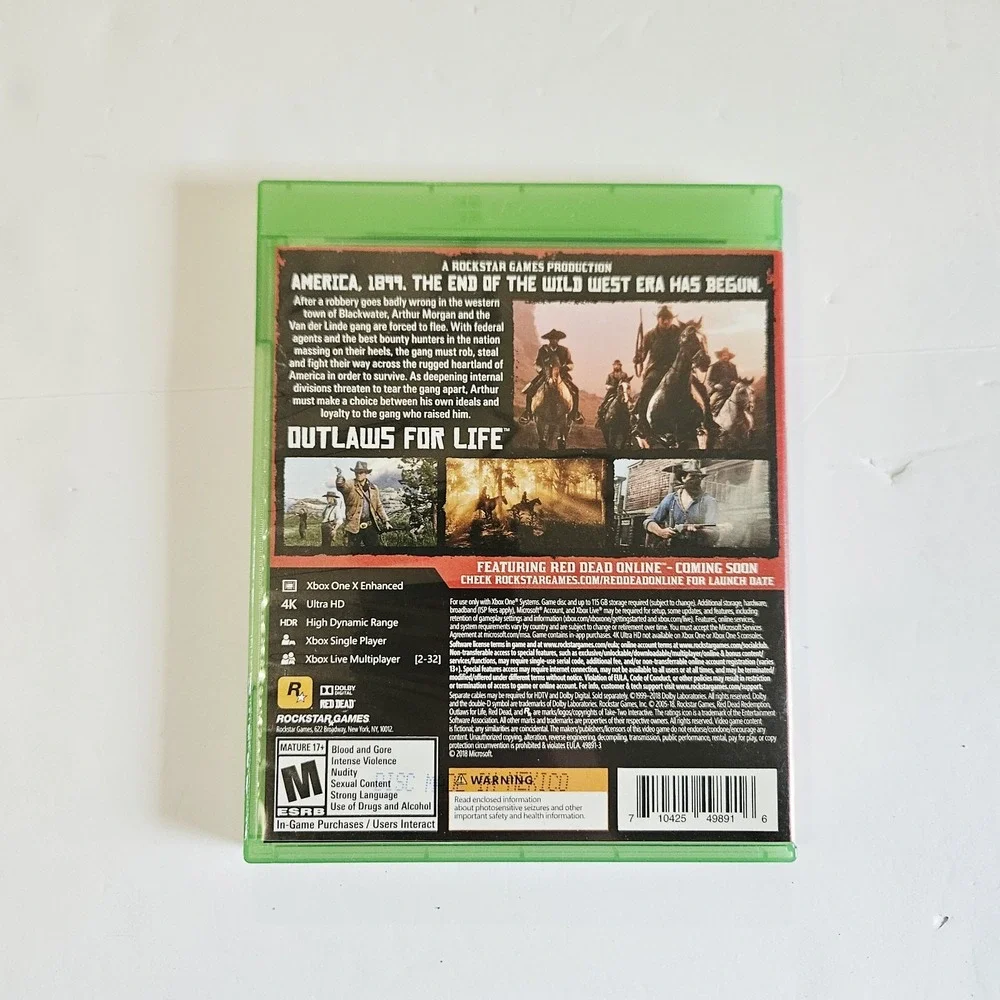 Red Dead Redemption II Xbox One Game Both Disc (Works Tested)